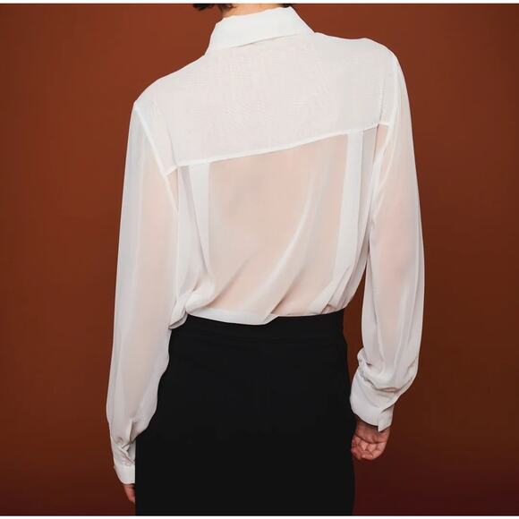 New Woman's MILVA MI made In Italy white Long Sleeve size Large. - Picture 2 of 2